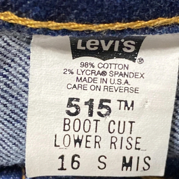 Vintage Levi's 515 Boot Cut Low Rise Jeans Size 16 - Picture 8 of 9
